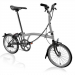 Vélo Pliable Brompton M4L/mmg/rtibk/r7/tycc/rev/pl/ti 2022 Storm Grey/Titanium Black