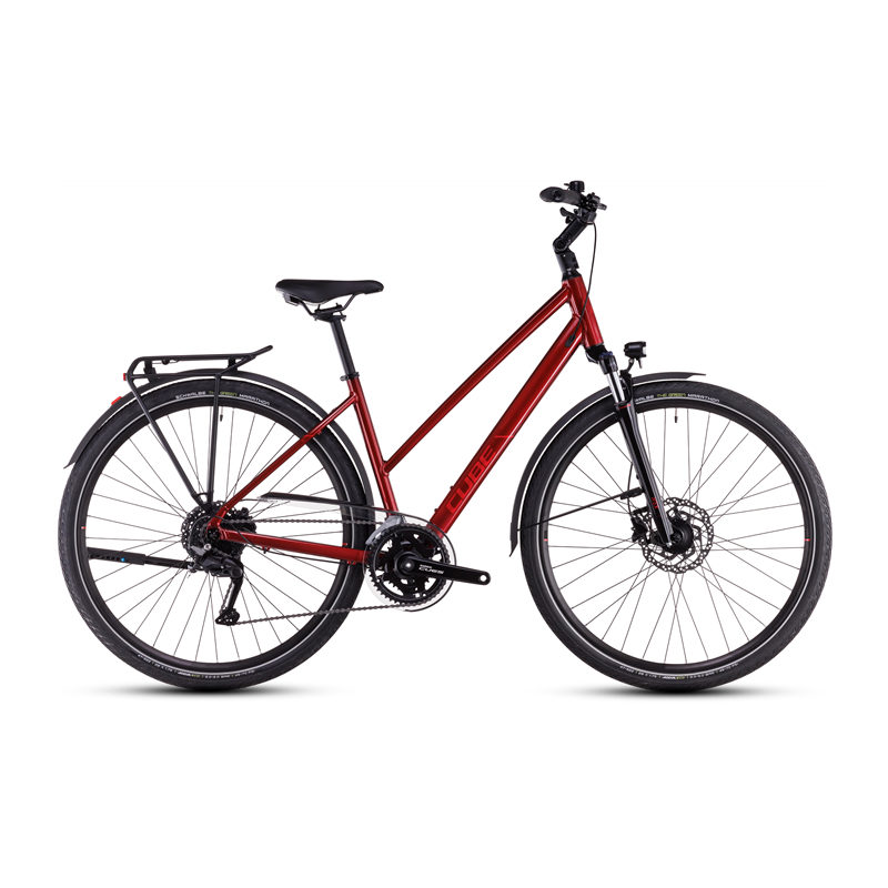Cube Touring Pro Trapezium Fiets maroon´n´pearl 2025 Cube Touring Pro Trapezium Fiets maroon´n´pearl 2025