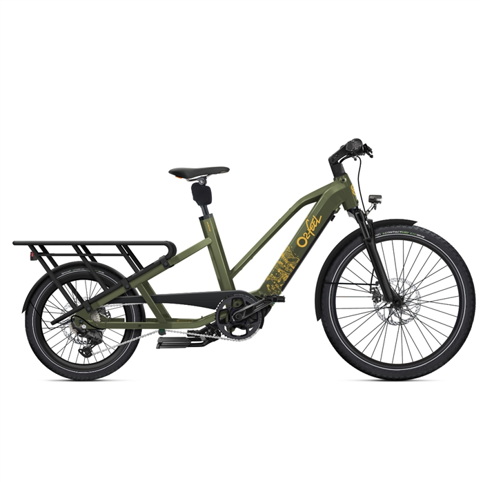 Vélo électrique longtail O2feel Equo Adventure 5.2 Family Trapèze Vert Jungle 2025 Vélo électrique longtail O2feel Equo Adventure 5.2 Family Trapèze Vert Jungle 2025