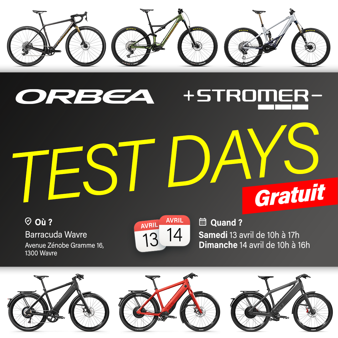 Orbea/Stromer Test Days à WAVRE !!